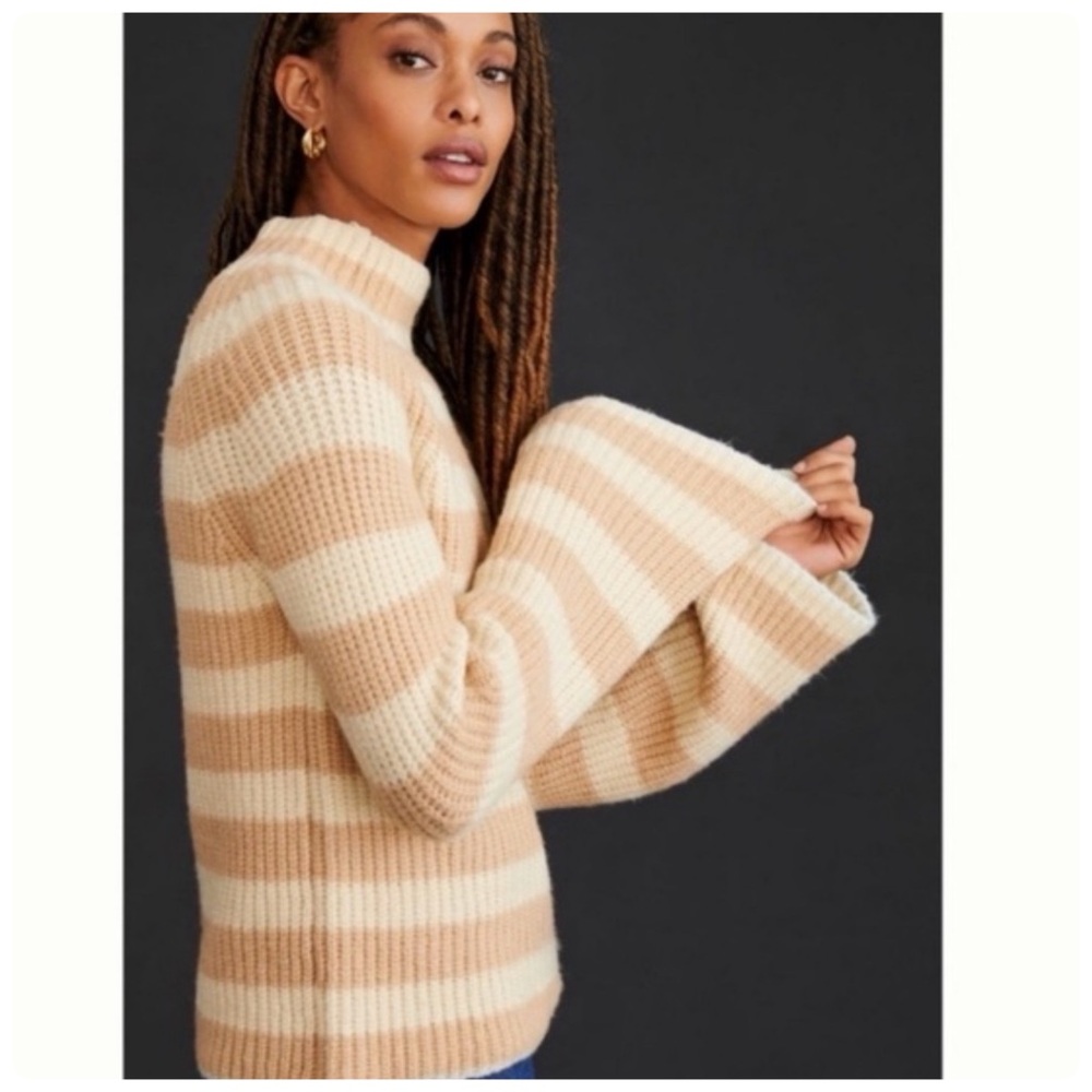 NWT Anthropologie Maeve Knit Oh-so-Soft Cozy Stripe Sweater Pullover